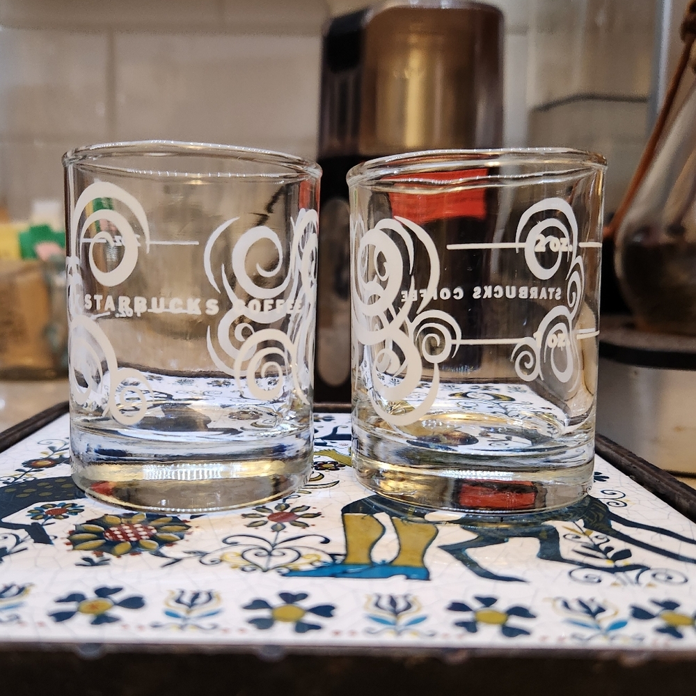 Vintage Starbucks Aroma Swirl Espresso Shot Glasses
